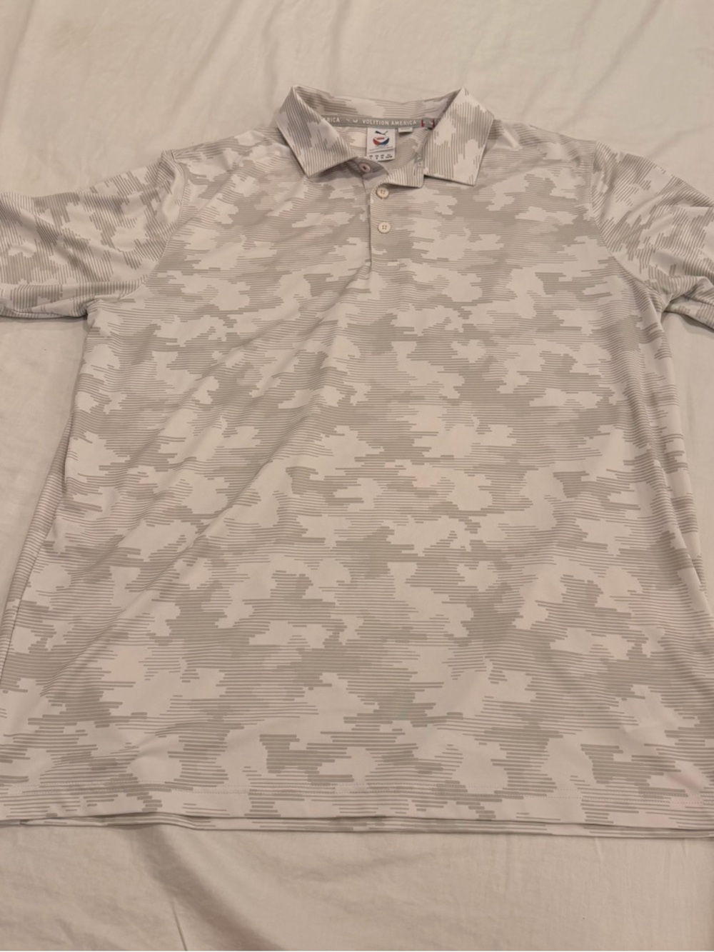 Puma Volition America Men's Grey Camo Performance Polo